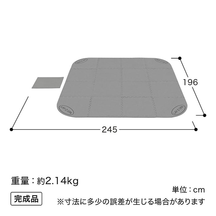 フロアプロテクター 1.96m×1.96m グレー