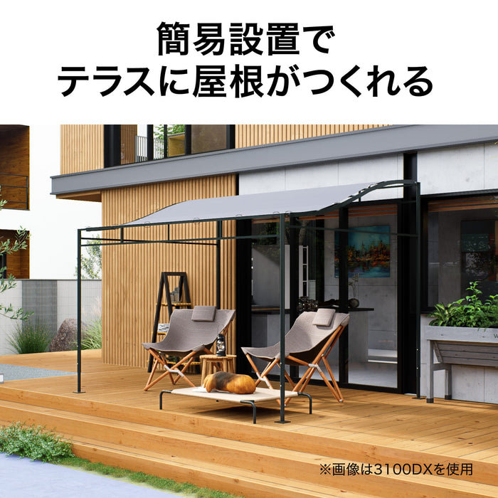 シェードポーチサンレモ 2200 雨よけグレー