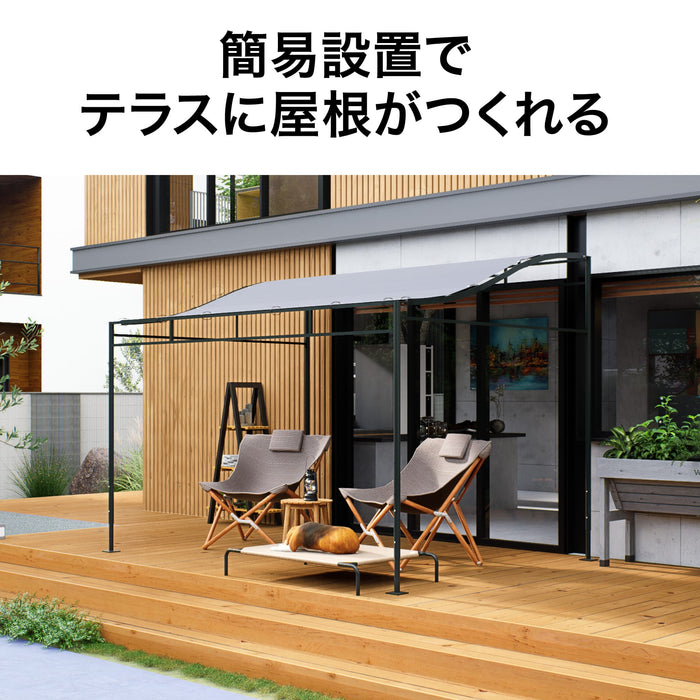 シェードポーチサンレモ 3100ＤX 雨よけグレー