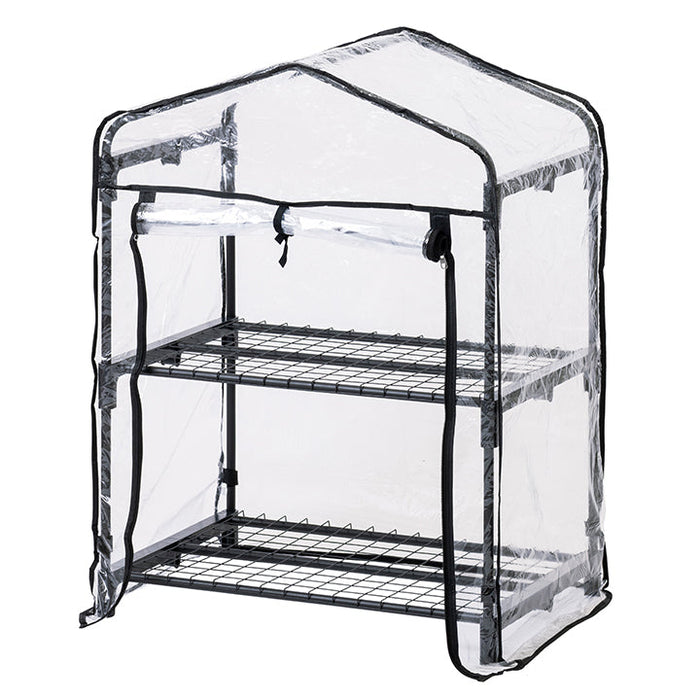 ビニール温室 2段 チャコールグレー