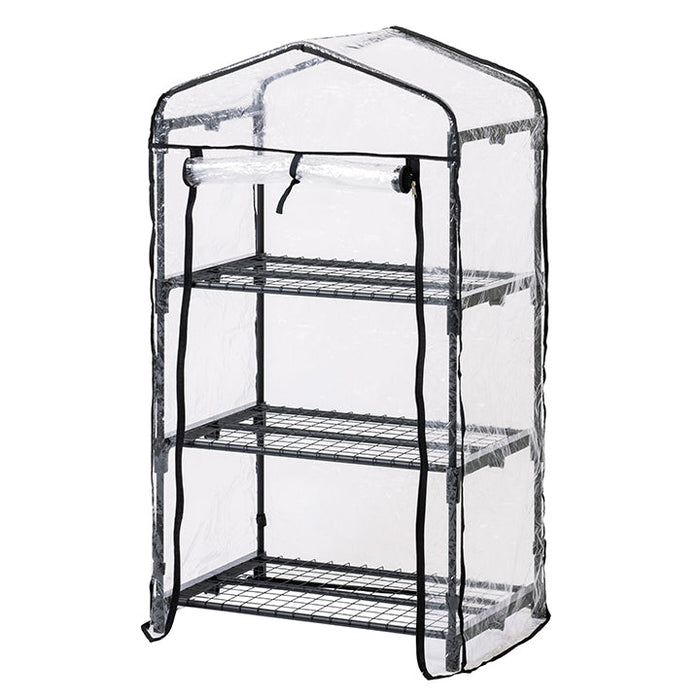 ビニール温室 3段 チャコールグレー