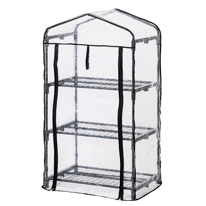 ビニール温室 3段 チャコールグレー