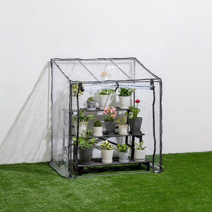 ビニール温室 フラワースタンド用 チャコールグレー