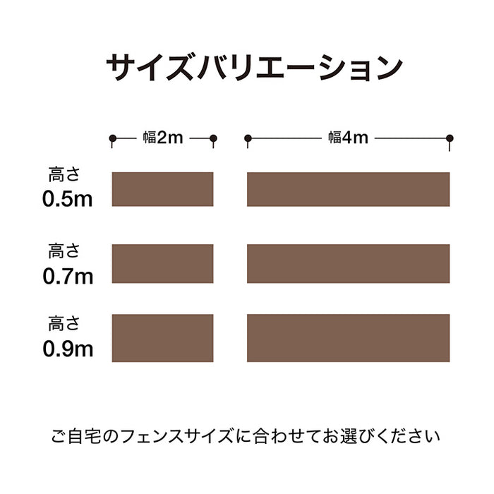 メッシュフェンス目かくしシェード 4X0.9m