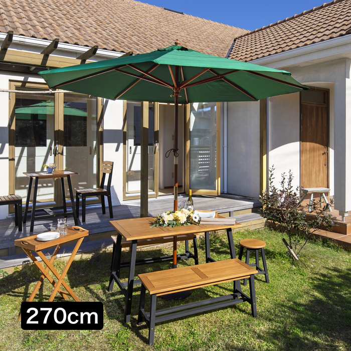 ウッドパラソル 2.7m — Living Garden Store - リビングガーデンストア ウッドパラソル 2.7m — Living Garden Store - リビングガーデンストア