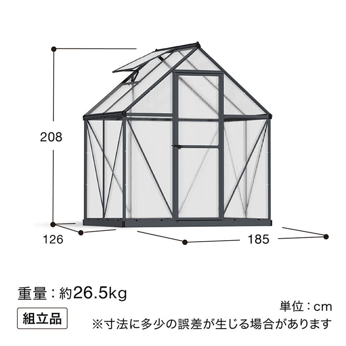 メタルフレーム温室 180×120