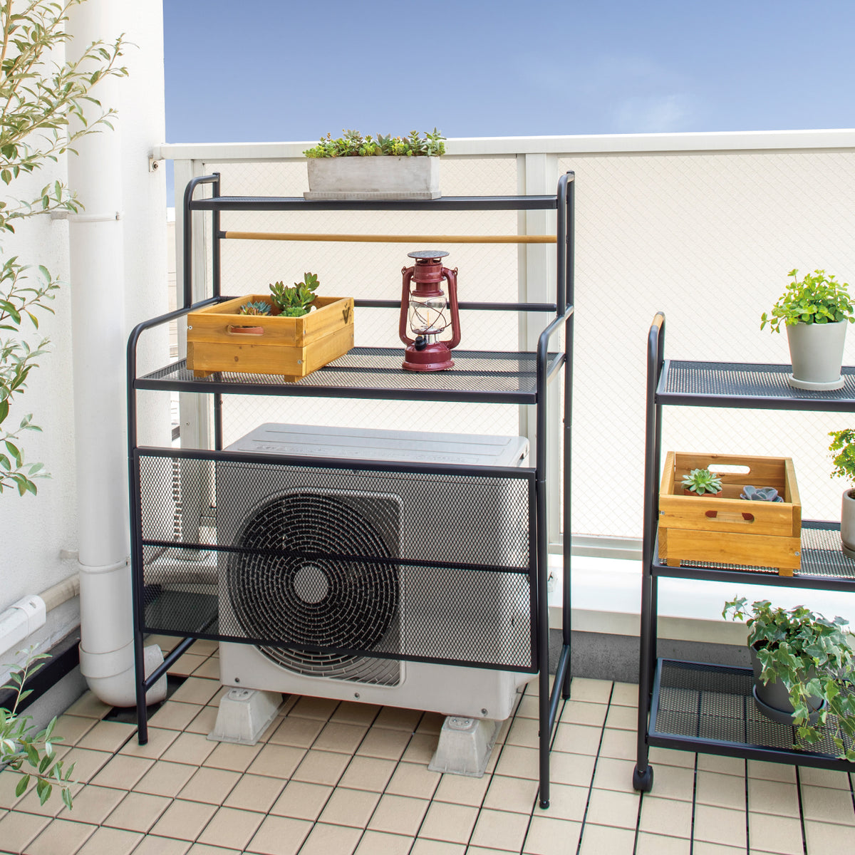 こっぷんかっぷ様用 未開封品 テラス 室外機ラック MSF-34 ブラック テラス室外機ラック — Living Garden Store - リビングガーデンストア