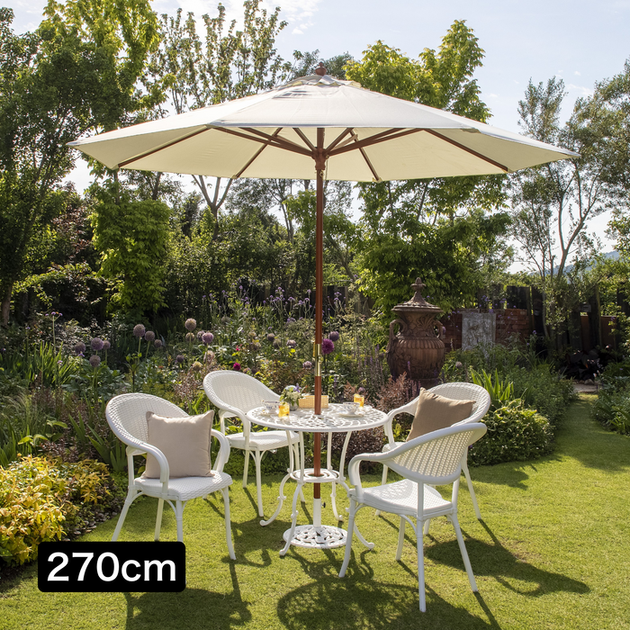 ウッドパラソル 2.7m クランク付 — Living Garden Store - リビング ウッドパラソル 2.7m クランク付 — Living Garden Store - リビング